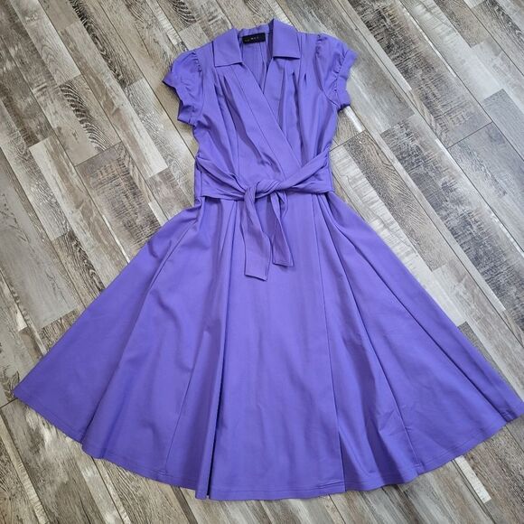 BGL Purple Wrap Dress Size 6 - Picture 1 of 9